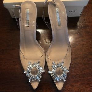 Billini - Lottie Embellished Nude Patent Heels *NWT* Size 9